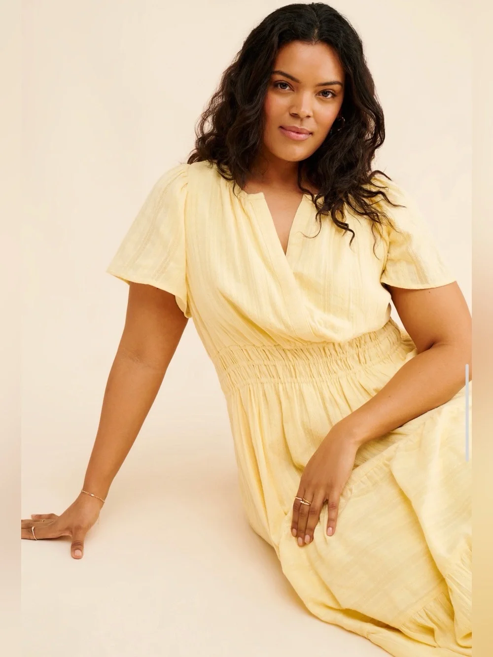 ANTHROPOLOGIE The Somerset Maxi Dress Canary Yellow XL - Picture 16 of 16